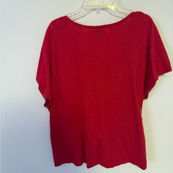 Universal Thread Red Short Sleeve Tie Front T-Shirt - Picture 5 of 5